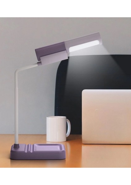 USB LED Lamba Masa Üstü Hediyelik 2 In 1 Telefon Tutucu White Çok Fonksiyonlu 1 Adet