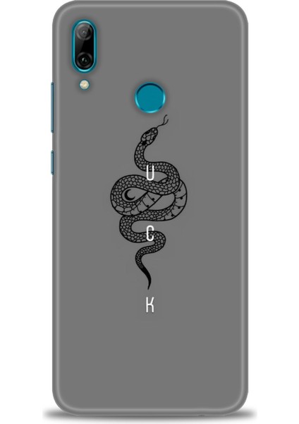 Huawei P Smart 2019 Kılıf Hd Baskılı - Siyah Yılan