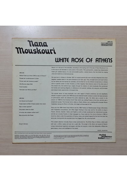 - White Rose Of Athens - Dönem Baskı Plak - Longplay - Lp