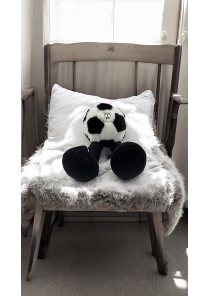 Siyah Beyaz Sevimli Taraftar Topu Pelüş Oyuncak 35CM