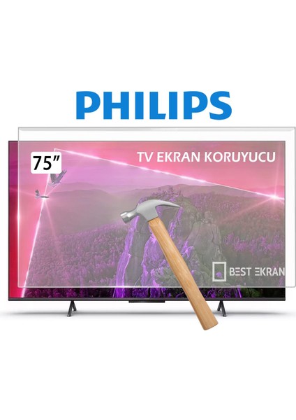 Philips 75PUS8909 Tv Ekran Koruyucu - Philips 75" Inç 189 Ekran Smart Ambilight LED