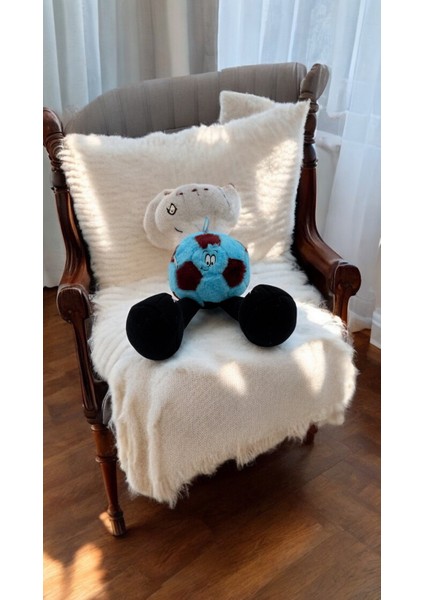 Bordo Mavi Sevimli Taraftar Topu Pelüş Oyuncak 35CM