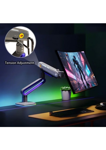 North Bayou NB G70 (2025 Yeni Model) Gaming RGB Monitör Standı (17-60 İnç)-(2-20 Kilo)