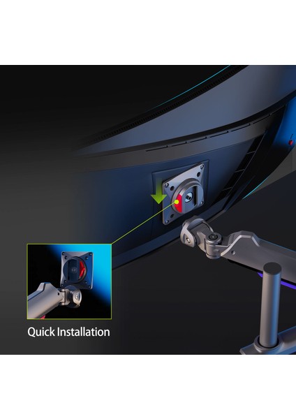North Bayou NB G80 (2025 Yeni Model) Gaming RGB Monitör Standı (17-60 İnç)-(2-20 Kilo)