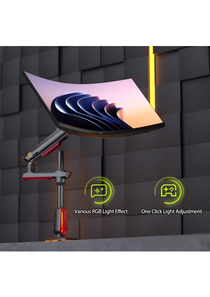 North Bayou NB L70 (2025 Yeni Model) Gaming RGB Monitör Standı (17-60 İnç)-(2-20 Kilo)