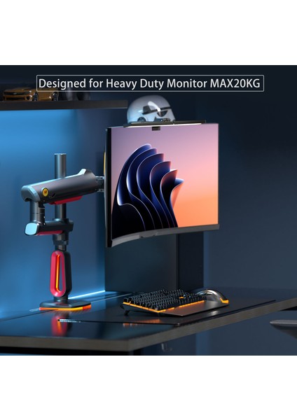 North Bayou NB L70 (2025 Yeni Model) Gaming RGB Monitör Standı (17-60 İnç)-(2-20 Kilo)