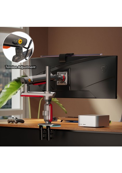 North Bayou NB L70 (2025 Yeni Model) Gaming RGB Monitör Standı (17-60 İnç)-(2-20 Kilo)