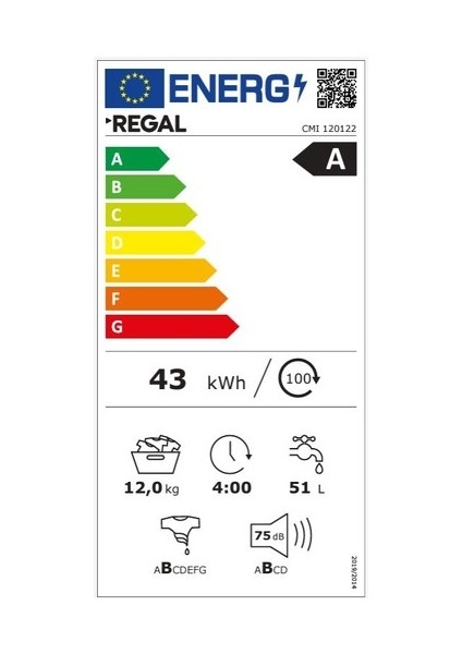 Cmı 120122 A Enerji Sınıfı 12 kg 1200 Devir Çamaşır Makinesi