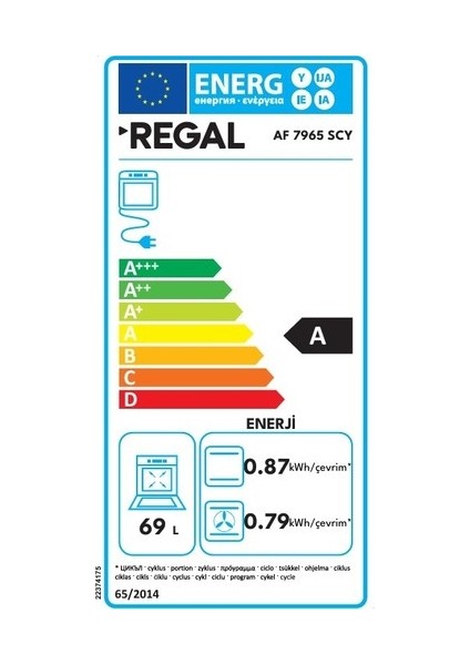 Af 7965 Scy A Enerji Sınıfı Elektroturbo Ankastre Fırın fiyatları