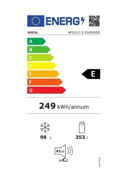 NF52111 E Duomode 451 Lt No-Frost Buzdolabı