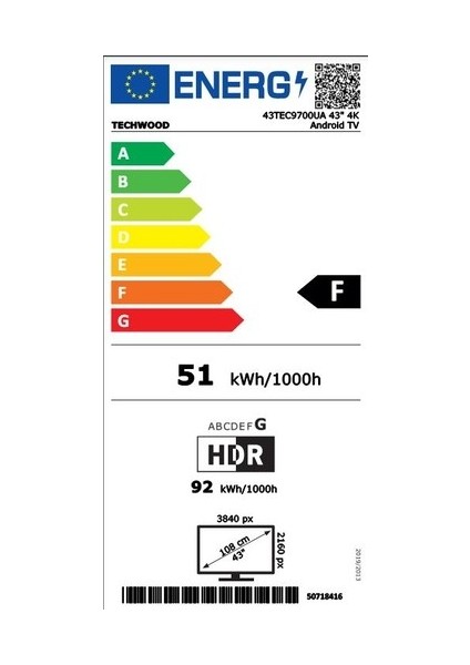 43TEC9700UA 43" 109 Ekran Dahili Uydu Alıcılı 4K Ultra HD Smart DLED TV indirimleri