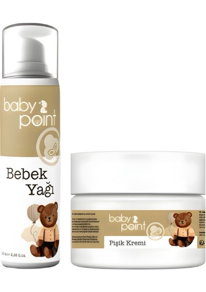 Bebek Bakım Seti Pişik Kremi + Bebek Yağı