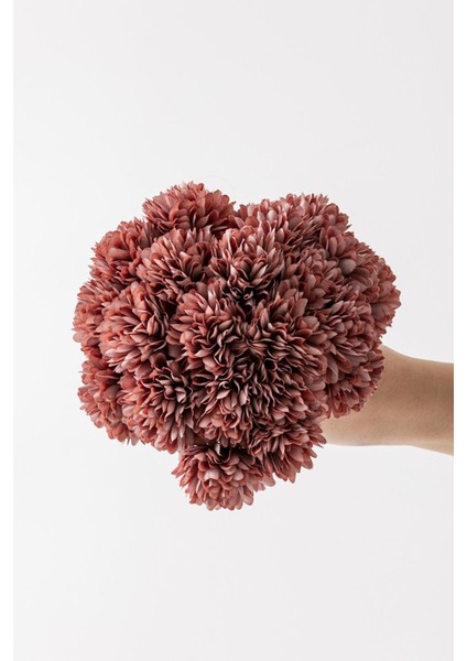 Yapay Kasımpatı Çiçeği Gül Kurusu 25 cm 7 Dal