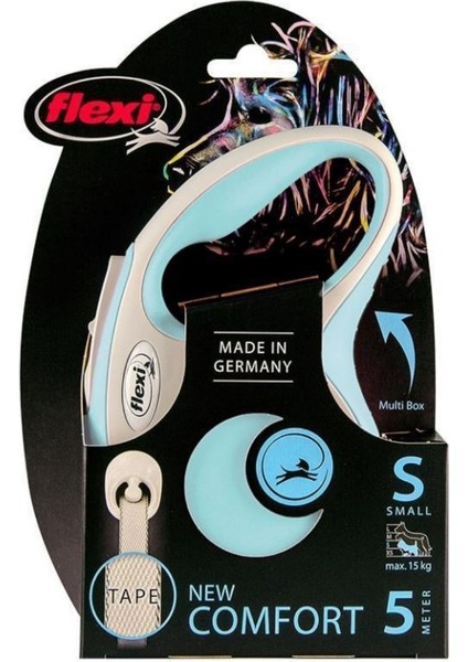 New Comfort Şerit Otomatik Köpek Gezdirme Tasması S-S 5 m max 15kg