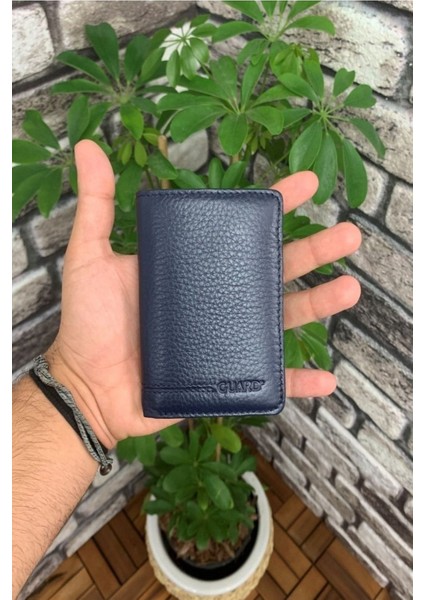 Deri Ekstra Ince Lacivert Erkek Cüzdanı (T254)