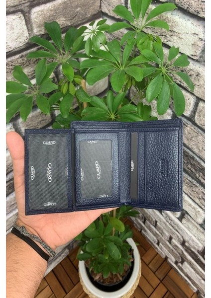 Deri Ekstra Ince Lacivert Erkek Cüzdanı (T254)