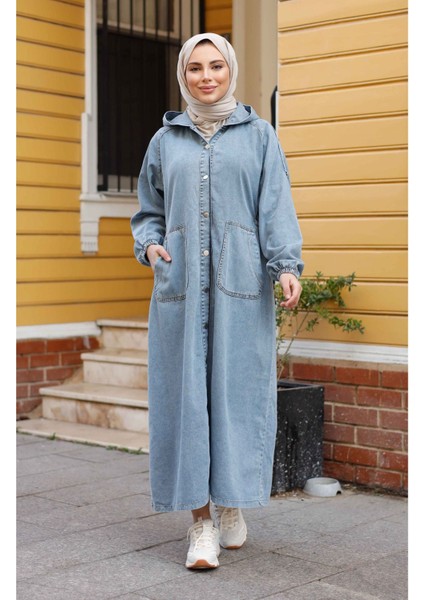 Kadın Beli Büzgü Detaylı Denim Kot Kap -PMK407