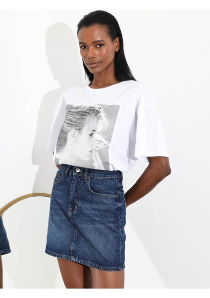 Lacivert Mini Denim Etek modelleri