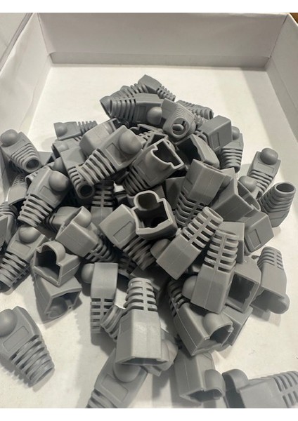 Gri RJ45 Kılıf Gri Cat6 Kılıf Gri Cat5 Kılıf 100 Adet