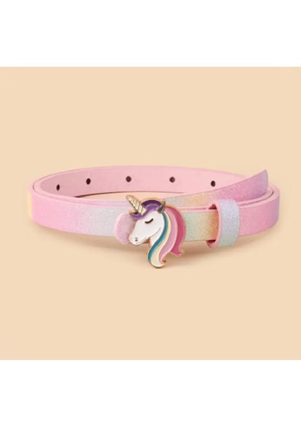 Unicorn Kemer Tokalı Pembe Kız Çocuk Kemer