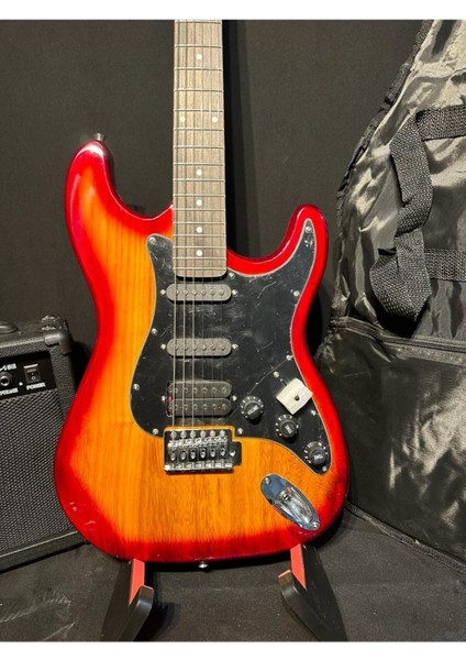Elektro Gitar Set Orange (Gitar-Amfi-Stand-Kablo-Askı-Kapo-Akort Cihazı-Yedek Tel) fiyatları