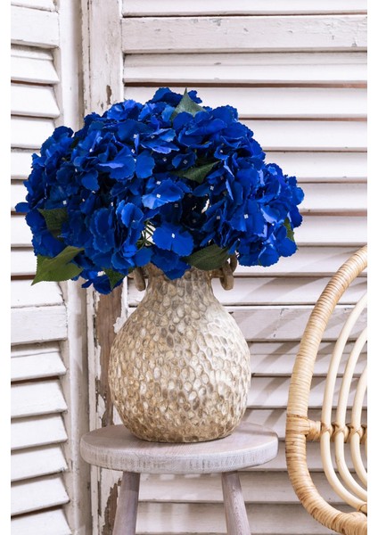 Yapay Ortanca Çiçeği Mavi 45 cm 5 Dal