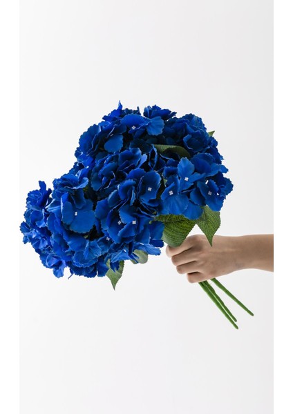 Yapay Ortanca Çiçeği Mavi 45 cm 5 Dal