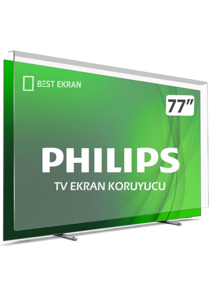 Philips 77" Inç 195 Ekran Tv Ekran Koruyucu Ambilight 4K UHD Google OLED Tv Koruyucu