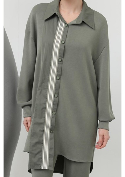 14297 Kadın Garnili Şerit Detaylı Modal Takım modelleri