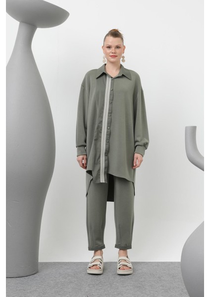 14297 Kadın Garnili Şerit Detaylı Modal Takım fırsatları