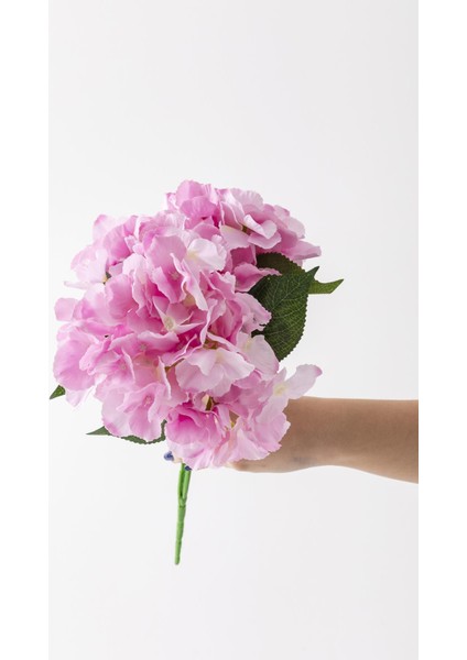 Yapay Ortanca Çiçeği Pembe 45 cm 7 Dal