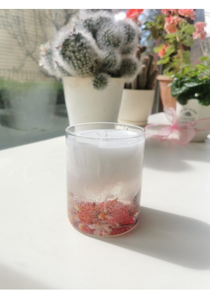 Bahar Manzaralı Şeffaf Mum