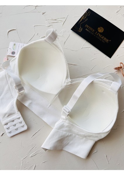 Celine C Cup Bambu Hisli Ultra Rahat Polamid Kumaştan Dokulu Dantel Detaylı Balensiz Desteksiz Sütyen indirimleri