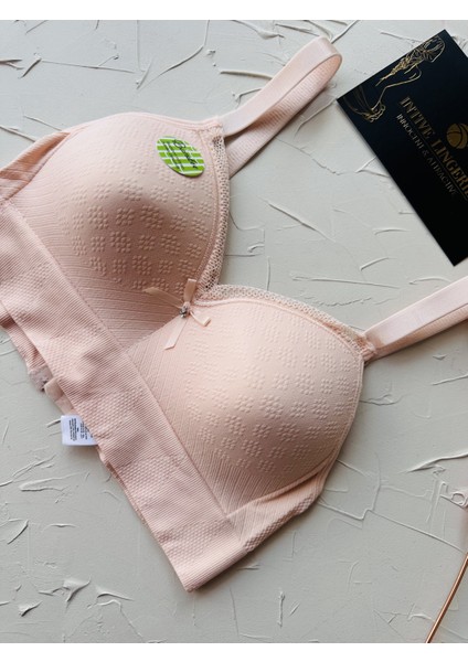 Celine C Cup Bambu Hisli Ultra Rahat Polamid Kumaştan Dokulu Dantel Detaylı Balensiz Desteksiz Sütyen fiyatları