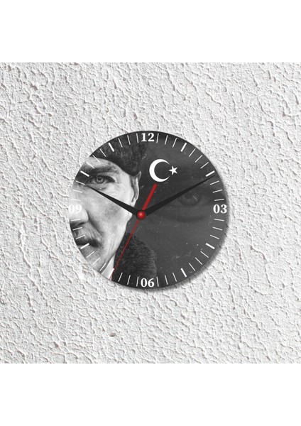 Atatürk Tasarımlı Duvar Cam Saati modelleri