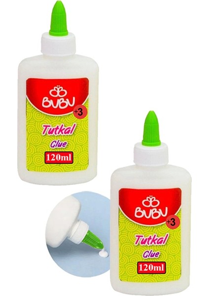 Beyaz Tutkal 120 ml 2 Adet Bubu Beyaz Mobilya Tutkalı 150 gr Ahşap Tutkalı Su Bazlı Çok Amaçlı Beyaz Tutkal