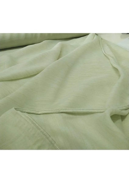 Çocuk Odası Tül Perde - Pileli Dikim - Açık Yeşil - P7584