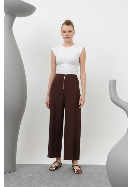 18228 Kadın Fermuarlı Pantolon modelleri