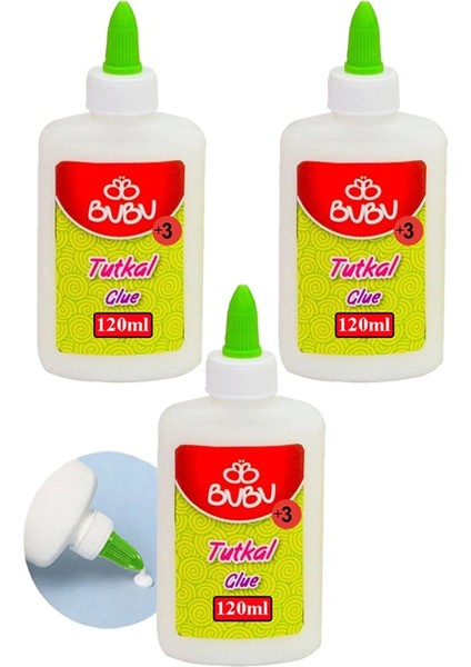 Beyaz Tutkal 120 ml 3 Adet Bubu Beyaz Mobilya Tutkalı 150 gr Ahşap Tutkalı Su Bazlı Çok Amaçlı Beyaz Tutkal