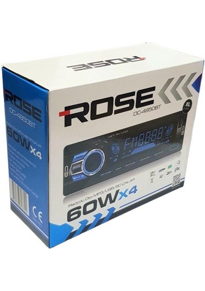 DC-4850BT Mp3-Usb-Sd-Bt Radyolu Oto Teyp 4X60W