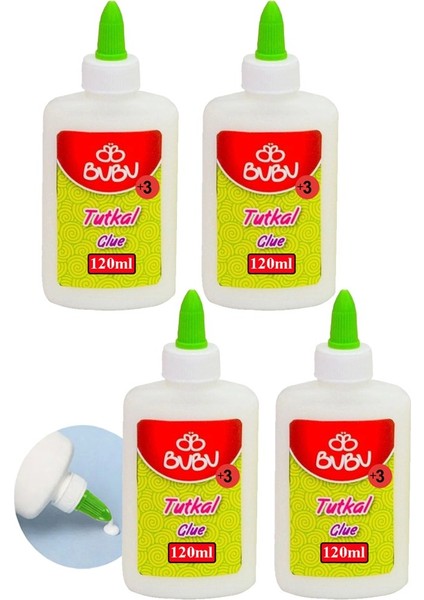 Beyaz Tutkal 120 ml 4 Adet Bubu Beyaz Mobilya Tutkalı 150 gr Ahşap Tutkalı Su Bazlı Çok Amaçlı Beyaz Tutkal