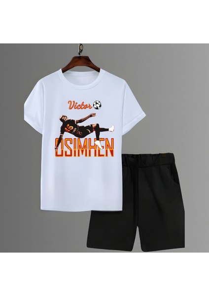V.osim Futbolcu Röveşata Forma Baskılı Unisex Tişört Regular Fit T-Shirt Şort Takımı