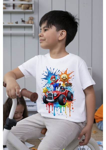 Süper Mario Tshirt Çocuk Tişört Cars 6