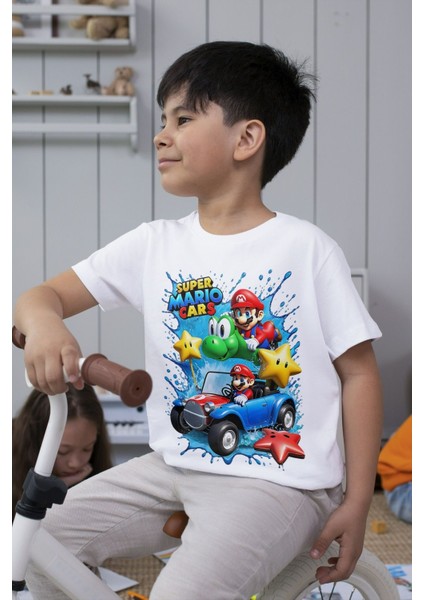 Süper Mario Tshirt Çocuk Tişört Cars 14