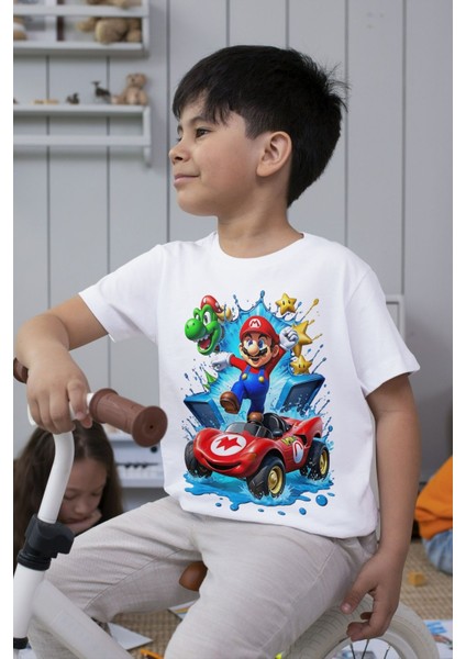 Süper Mario Tshirt Çocuk Tişört Cars 5