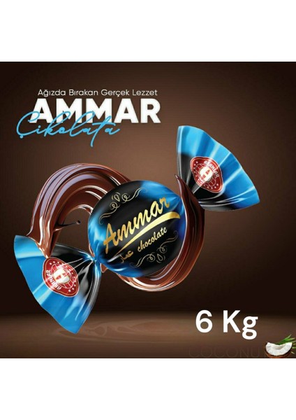 Bitter Kaplamalı Hindistan Cevizi Aromalı Bayramlık Ikramlık Ammar Çikolata 6 kg modelleri