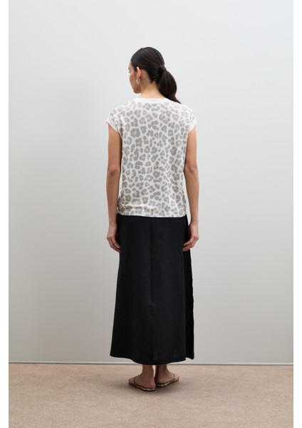 Leopar Baskılı Varak Detaylı Kazak modelleri