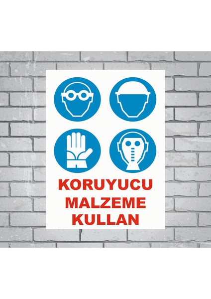 Koruyucu Malzeme Kullan 24X34 cm Polikarbon Levha Tabela