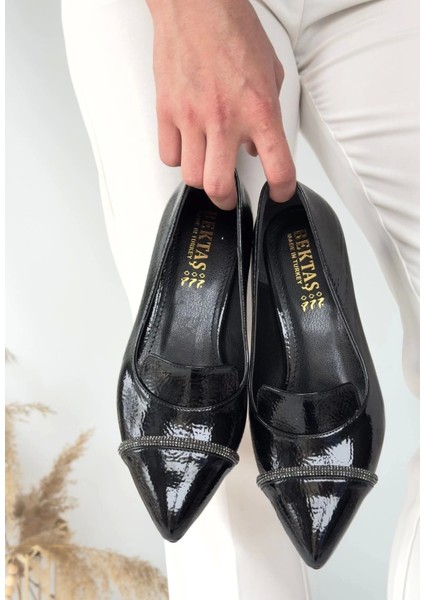Liina Siyah Rugan Topuklu Ayakkabı modelleri