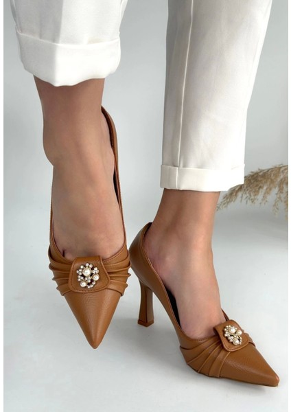 Luney Nude Cilt Topuklu Ayakkabı